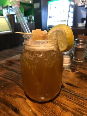 Kombucha-vodka drink at Panthere Verte - St. Denis in Montreal