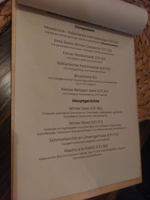 Beispiel Vorspeisen und Hauptgerichte at Paletti Die Genuss Bar in Neu-isenburg