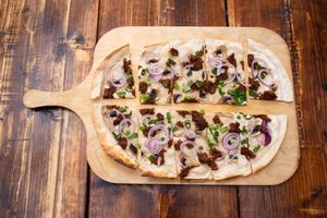 Flammkuchen with Jack Fruit at Paletti Die Genuss Bar in Neu-isenburg