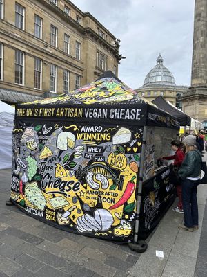 At the Newcastle vegan street food festival 20th April 2024  at Tyne Chease in Newcastle Upon Tyne