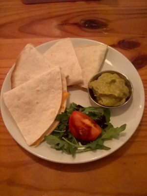 Vegan Quesada's at The Bohemian in Newcastle Upon Tyne