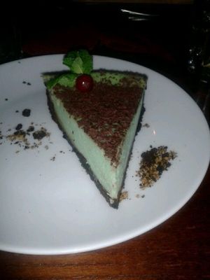 After eight cheesecake at The Bohemian in Newcastle Upon Tyne