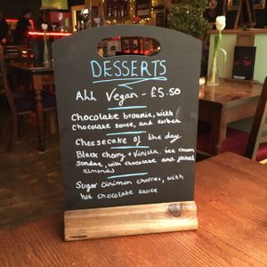 desserts board  at The Bohemian in Newcastle Upon Tyne