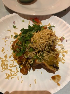 Samosa Chaat at Malgudi Garden in Plano