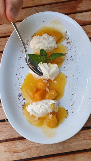 Dessert at Gruene Kombuese in Rostock