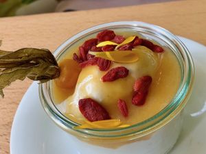 dessert at Gruene Kombuese in Rostock