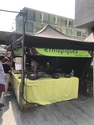 Pictured is the stand  at Ethiopiques - South Bank in South East London