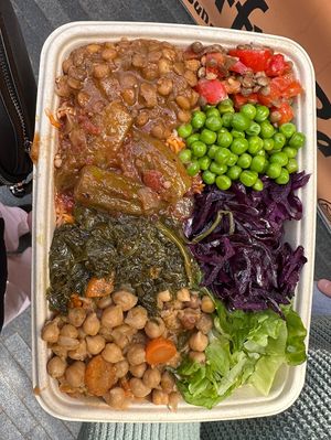 Rice salad and curries   at Ethiopiques - South Bank in South East London