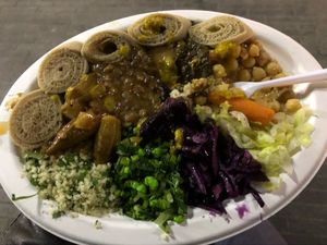 Mix plate at Ethiopiques - South Bank in South East London