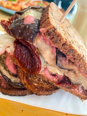 Vegan hummus sandwhich at Buddy VEGGY in Rome