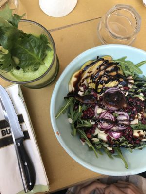 Salad and juice  at Buddy VEGGY in Rome