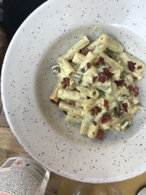 Vegan carbonara  at Buddy VEGGY in Rome