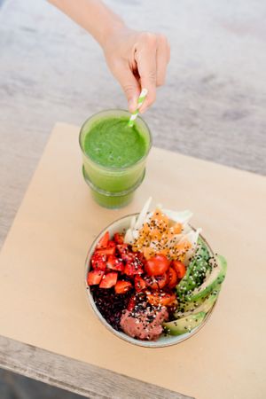 Smoothie and Buddy Bowl at Buddy VEGGY in Rome