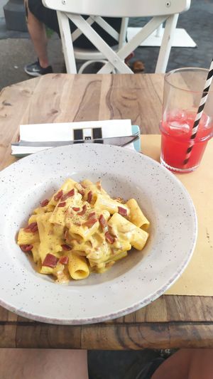 Awesome vegan carbonara at Buddy VEGGY in Rome