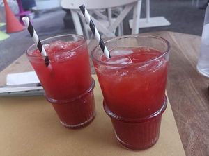 Red orange spremuta at Buddy VEGGY in Rome