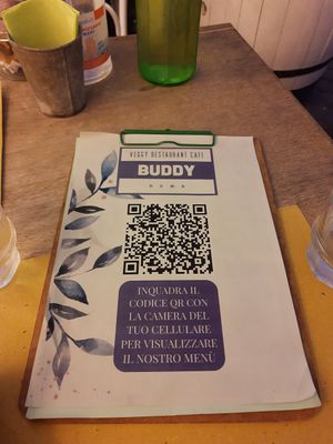 The menu at Buddy VEGGY in Rome