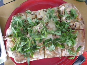 Mushroom pizza at Buddy VEGGY in Rome