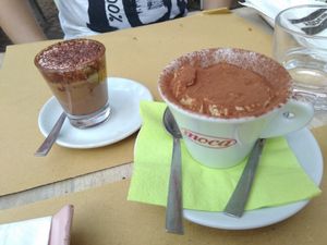 Vegan tiramisu with coffee at Buddy VEGGY in Rome