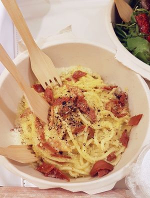 Carbonara ( from delivery ) at Buddy VEGGY in Rome