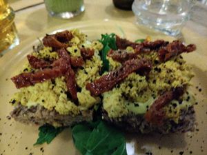 Scrambled tofu at Buddy VEGGY in Rome