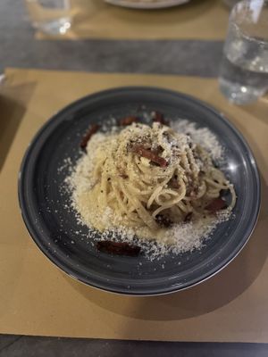 Carbonara Vegana #Veganuary at Buddy VEGGY in Rome