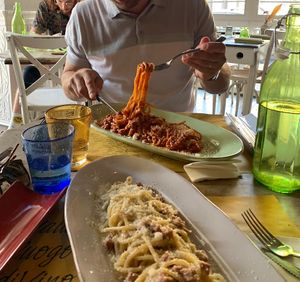 Pasta gricia vegan and spaghetti amatriciana (for the second time 😂)   at Buddy VEGGY in Rome