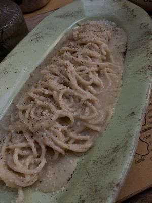 Vegan caccio e pepe  at Buddy VEGGY in Rome