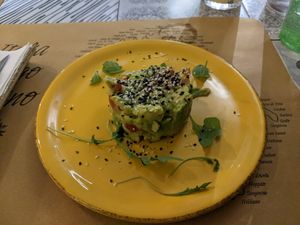 Avocado and Tomato Tartar was excellent at Buddy VEGGY in Rome