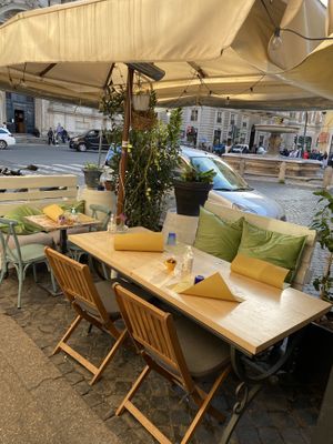 You can also sit outside.  at Buddy VEGGY in Rome