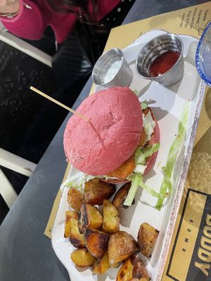 Chicken burger vegan   at Buddy VEGGY in Rome