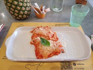 Lasagne bolognese at Buddy VEGGY in Rome