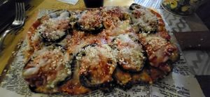 Parmigiana pizza so good at Buddy VEGGY in Rome