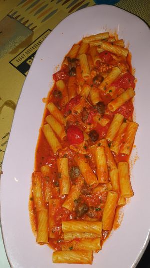 Spaghetti alla puttanesca vegan at Buddy VEGGY in Rome
