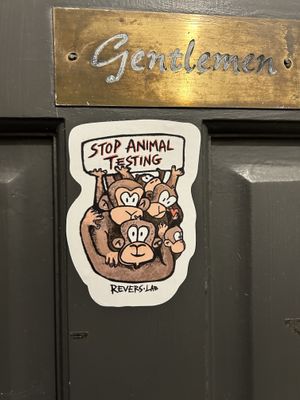 Bathroom stickers   at Buddy VEGGY in Rome