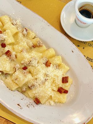 Vegan carbonara  at Buddy VEGGY in Rome