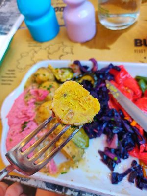 Lemon lentil balls at Buddy VEGGY in Rome