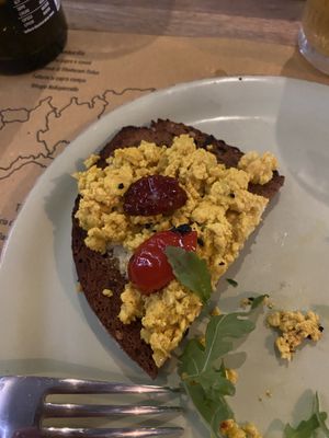 Half eaten tofu bruschetta 😂  at Buddy VEGGY in Rome