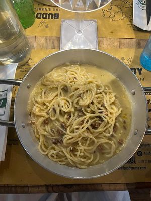 Vegan carbonara   at Buddy VEGGY in Rome