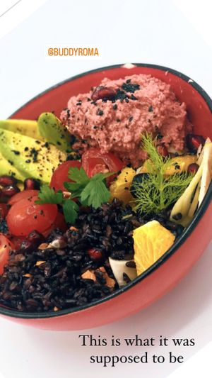 This was the menu photo. My actual meal didn’t look like this.  May have explained the bland and non memorable taste.    at Buddy VEGGY in Rome