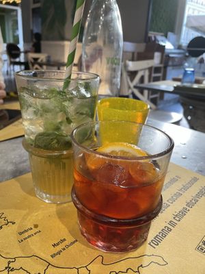 Negroni and mojito   at Buddy VEGGY in Rome