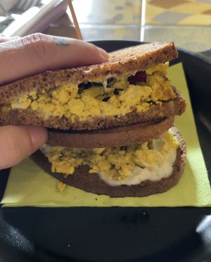 Tofu breakfast sandwich   at Buddy VEGGY in Rome