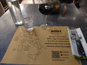 Placemat at Buddy VEGGY in Rome