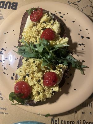 Bruschetta Tofu Strapazzato  at Buddy VEGGY in Rome