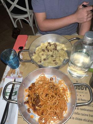 Carbonara and Amatriciana  at Buddy VEGGY in Rome