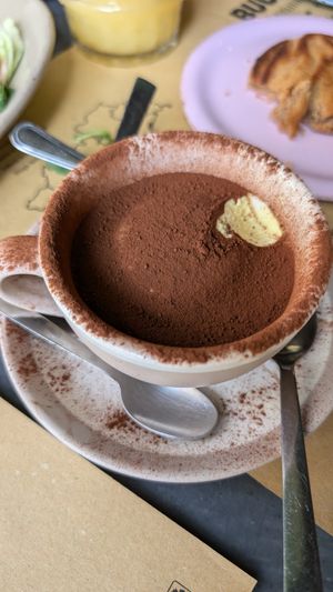 Yummy tiramisu at Buddy VEGGY in Rome