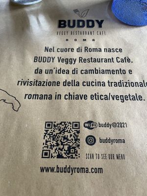 Menu  at Buddy VEGGY in Rome