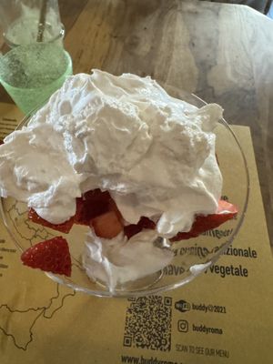 fragole con panna. incredible  at Buddy VEGGY in Rome