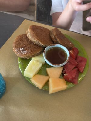 Pancakes with maple syrup  at Buddy VEGGY in Rome