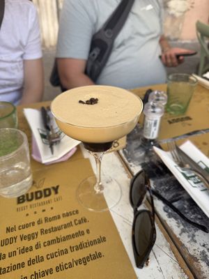Espresso martini, nice and foamy   at Buddy VEGGY in Rome