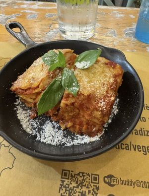 Vegan lasagnaa  at Buddy VEGGY in Rome